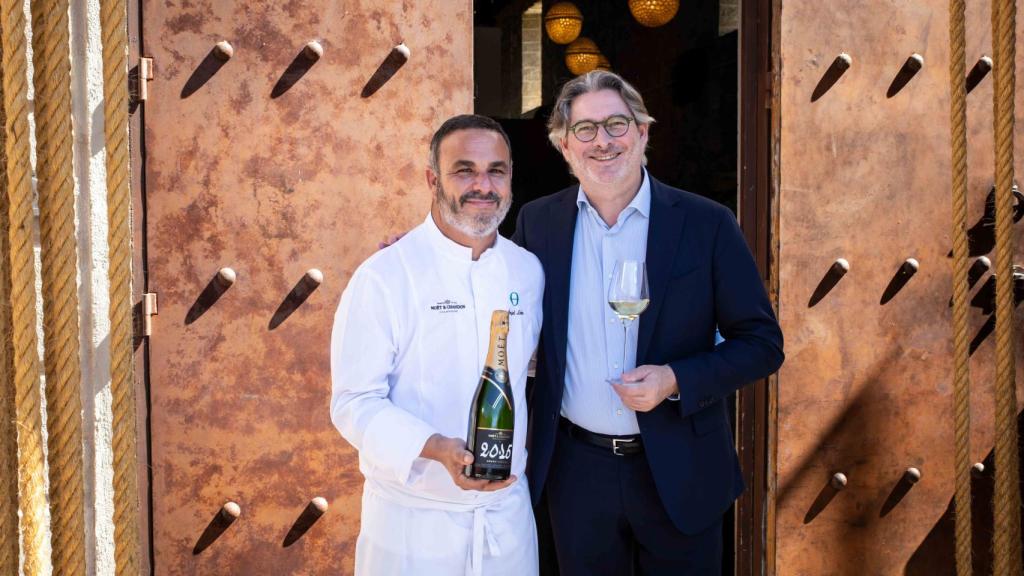 Ángel León y  Benoît Gouez en Aponiente