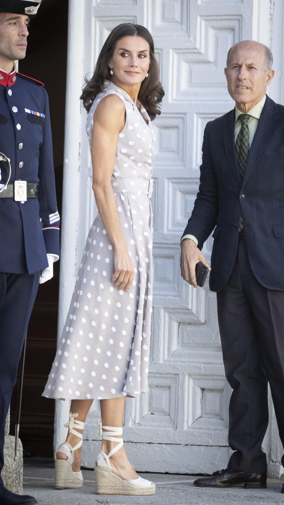 La reina Letizia en la Granja de San Idelfonso durante la Cumbre de la OTAN.
