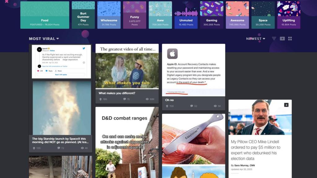 Imgur, uno de los servicios más populares para subir imágenes.