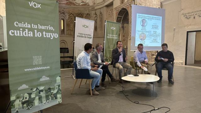 David Moreno durante su intervención. Foto: Vox Toledo.