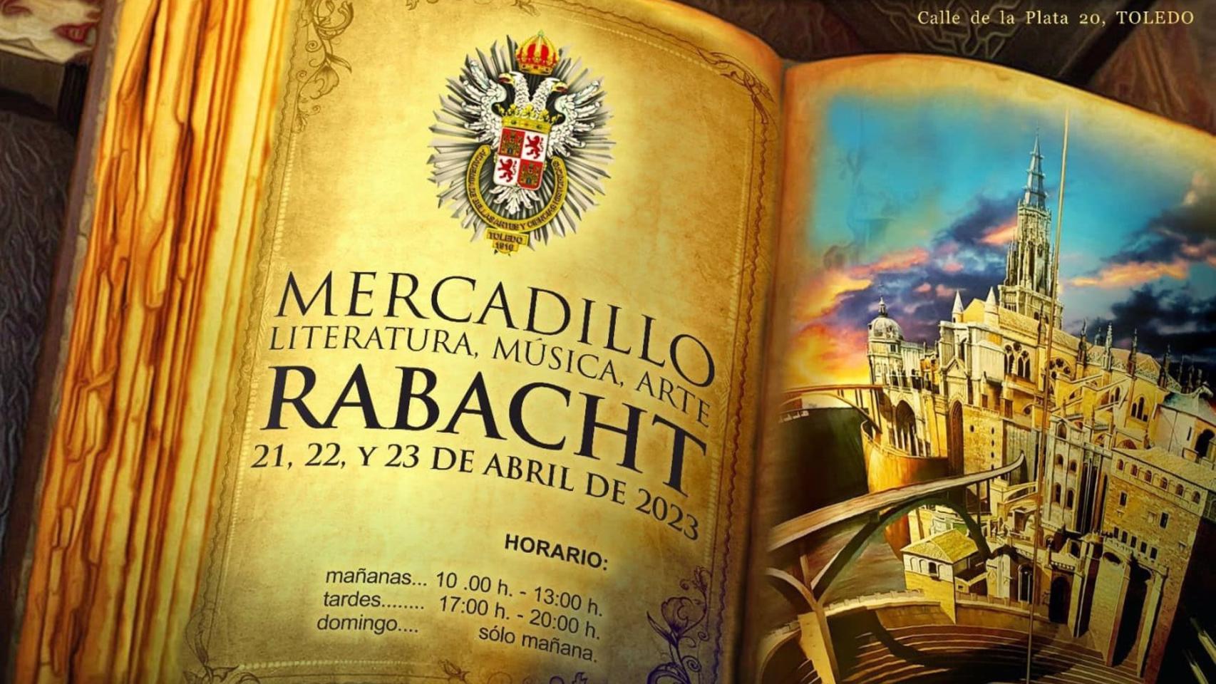 Cartel del mercadillo de libros. Foto: Real Fundación de Toledo.