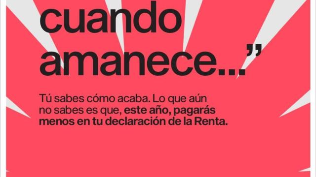 Cartel de una de las campañas de la Consejería de Hacienda.