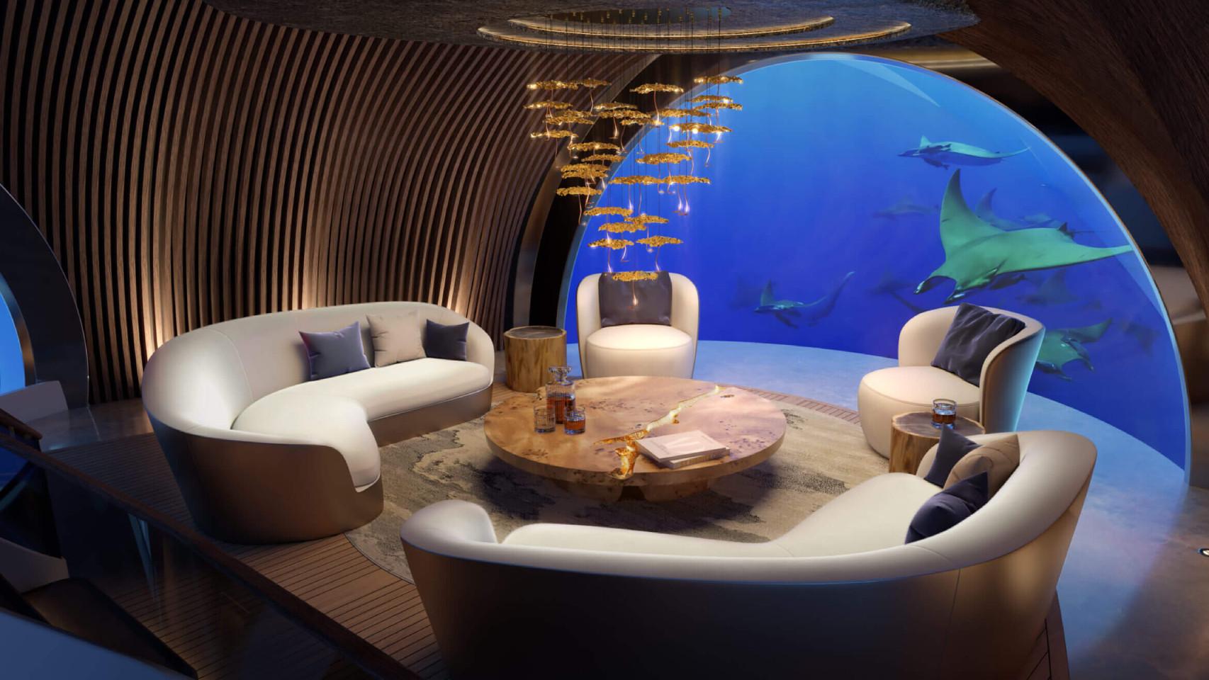 Diseños del interior del yate Nautilus