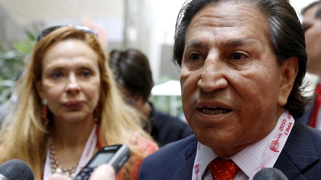 Toledo y su esposa, en las Reuniones Anuales del FMI y el Banco Mundial en Lima en 2015.