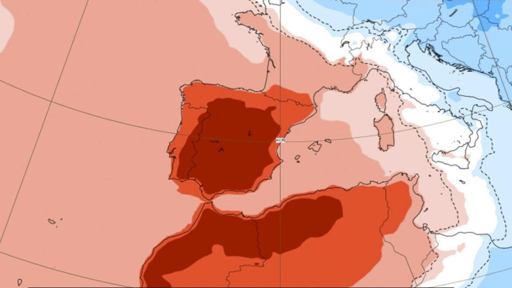 Anomalías de temperaturas elevadas para los próximos días.