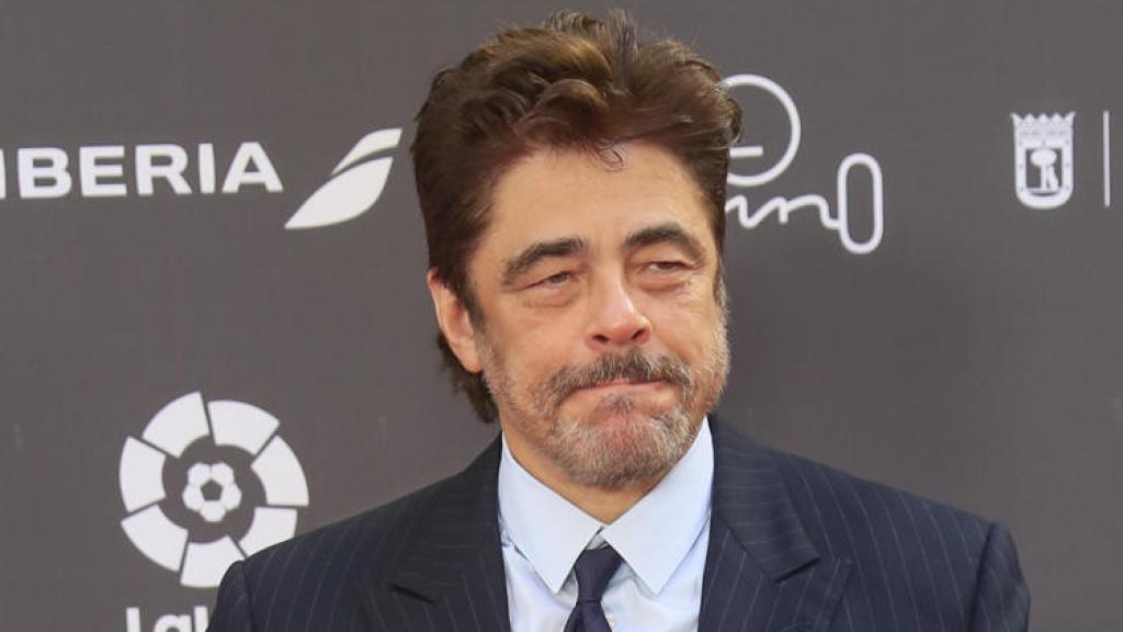 Benicio del Toro, premio Platino de Honor, este viernes en Madrid. Foto: EFE/ Fernando Alvarado