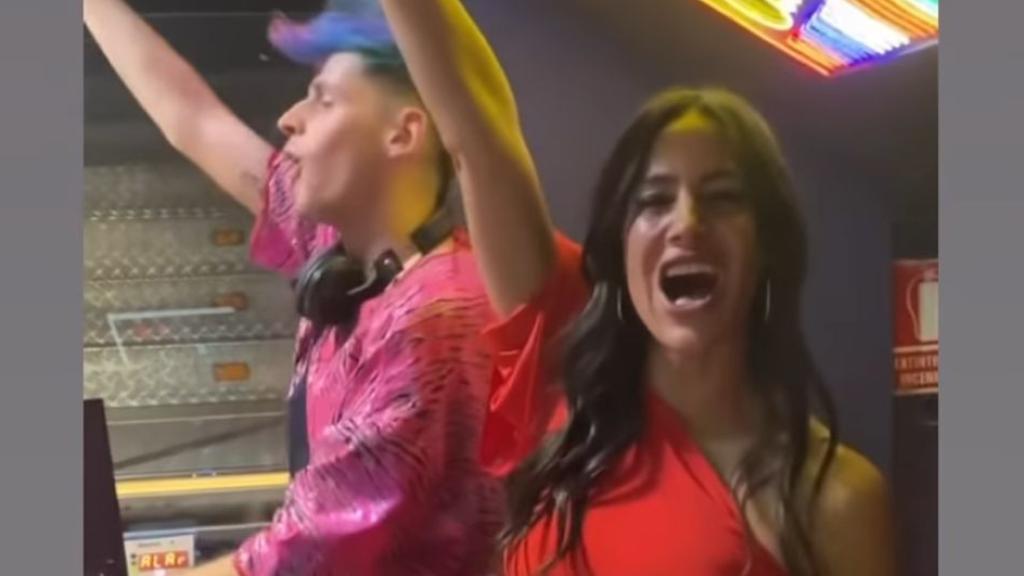 Begoña Villacís, el pasado jueves por la noche, en una fiesta previa al Orgullo.