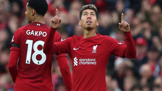 Roberto Firmino, con el Liverpool