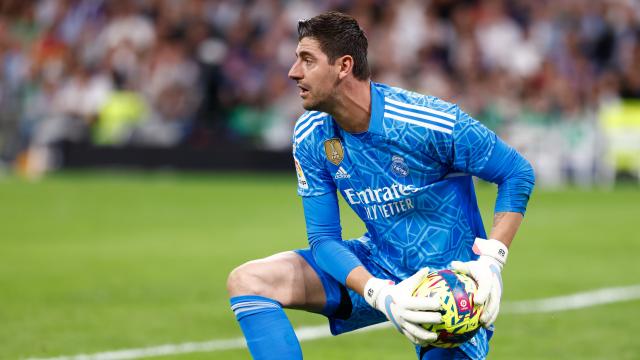 Thibaut Courtois, en un partido del Real Madrid de la temporada 2022/2023