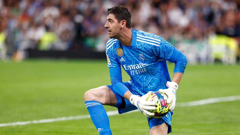 Thibaut Courtois, en un partido del Real Madrid de la temporada 2022/2023