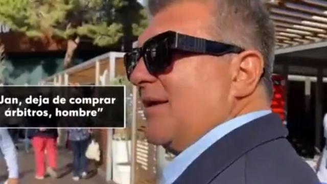 Captura del vídeo de TVE de Jan Laporta en el Trofeo Conde de Godó
