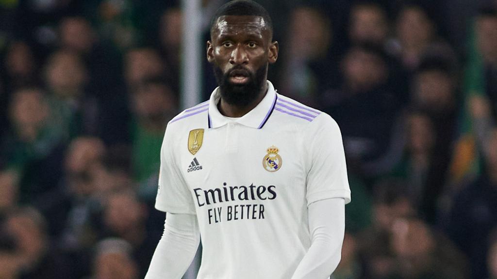 Antonio Rüdiger, en un partido del Real Madrid de la temporada 2022/2023
