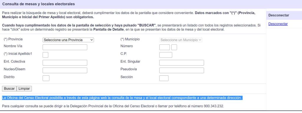 Oficina del Censo Electoral Web