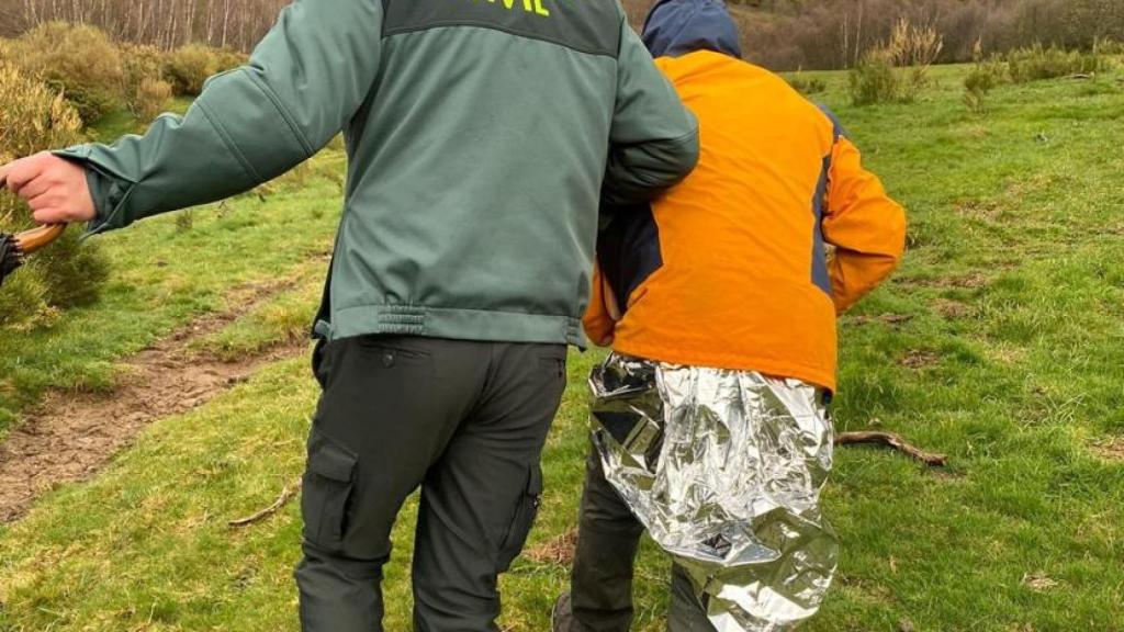Uno de los montañistas rescatado por la Guardia Civil