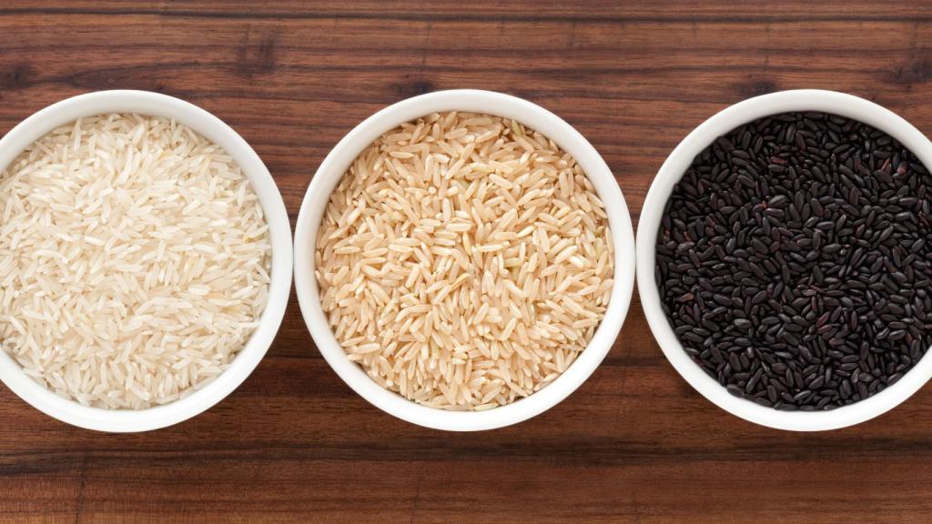 Unos platitos con arroz.