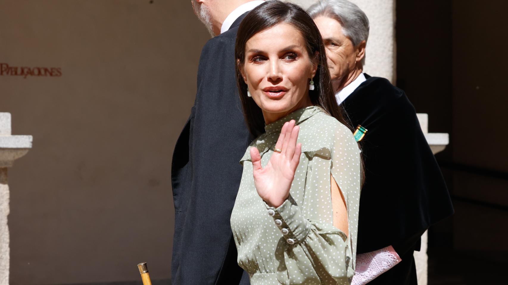 La reina Letizia en un acto en Alcalá de Henares.