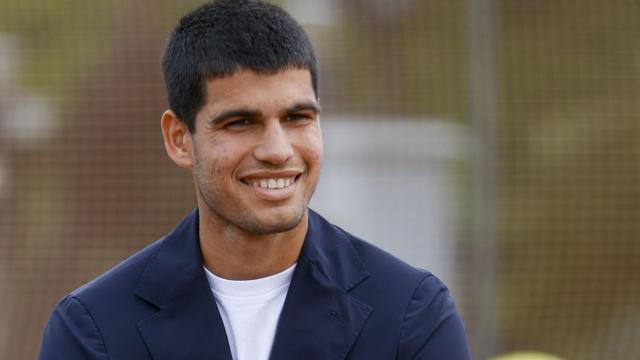 Carlos Alcaraz, en la presentación del Mutua Madrid Open 2023