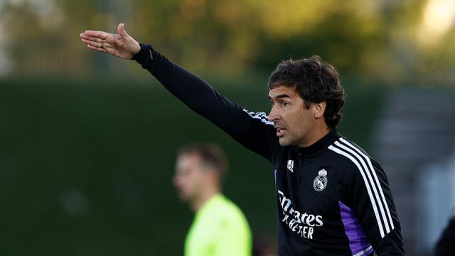 Raúl González, durante un partido del Castilla