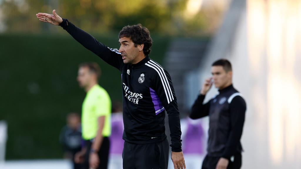 Raúl González, durante un partido del Castilla
