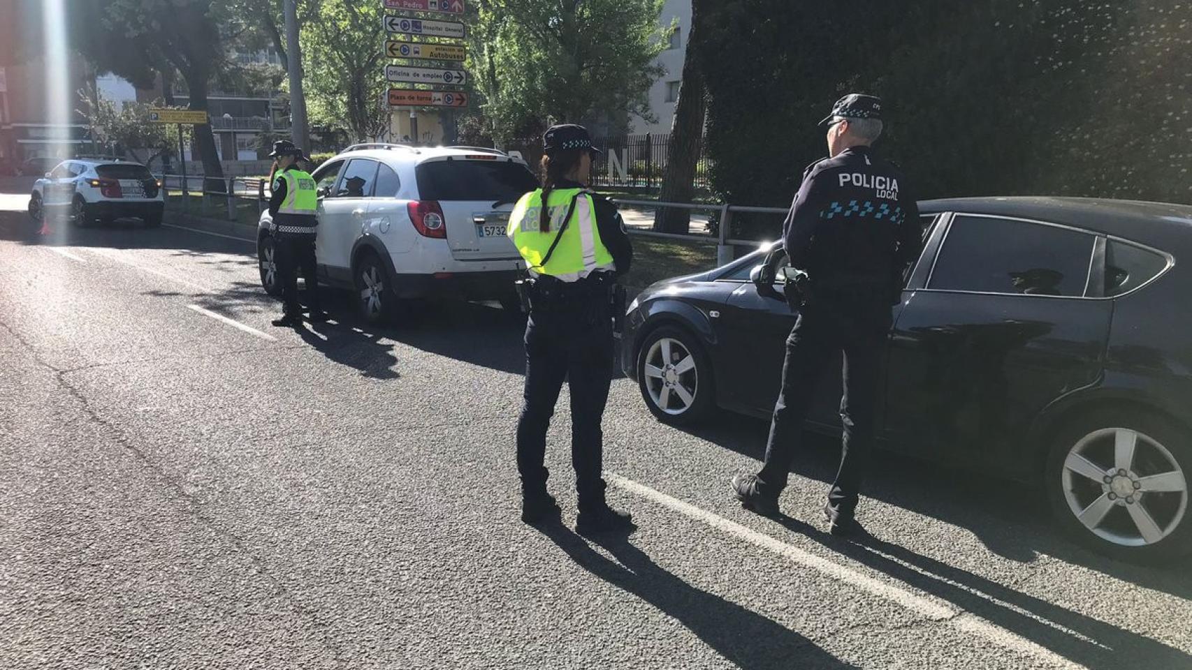 Control de la Policía Local de Ciudad Real. Imagen: Twitter Policía Local