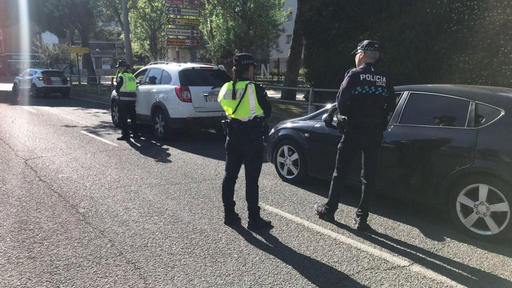 Control de la Policía Local de Ciudad Real. Imagen: Twitter Policía Local