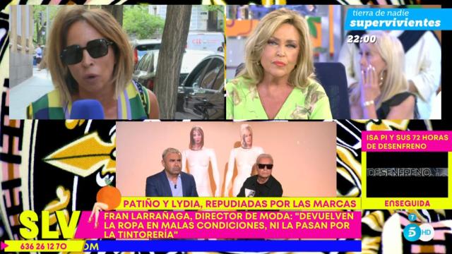María Patiño, en una conexión en directo con 'Sálvame'