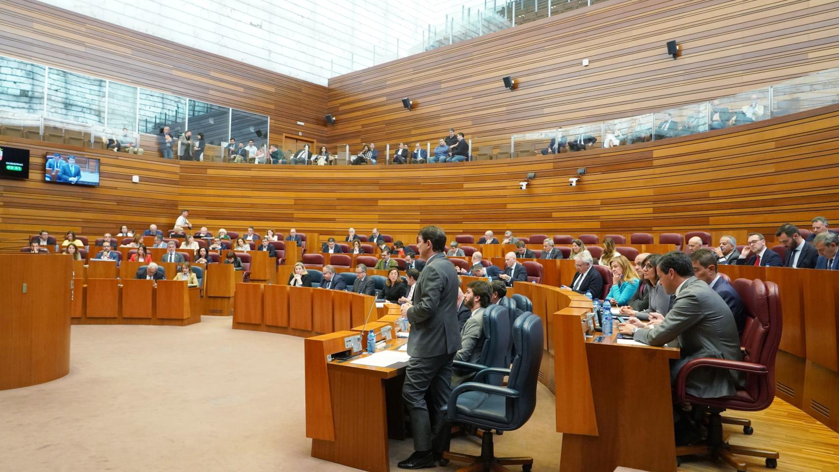 Imagen del pleno de las Cortes de Castilla y León de este martes.