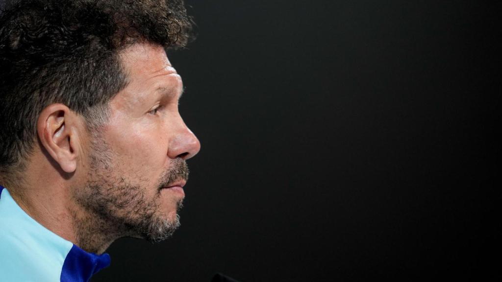 'Cholo' Simeone, en rueda de prensa de La Liga con el Atlético de Madrid