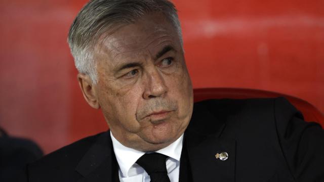 Carlo Ancelotti, en un partido del Real Madrid de la temporada 2022/2023