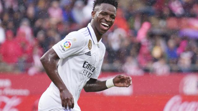Vinicius Júnior, celebrando un gol con el Real Madrid en la temporada 2022/2023