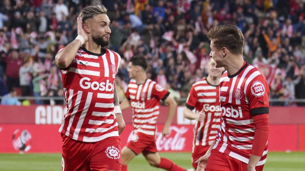 Taty Castellanos, celebrando su hat-trick con el Girona ante el Madrid