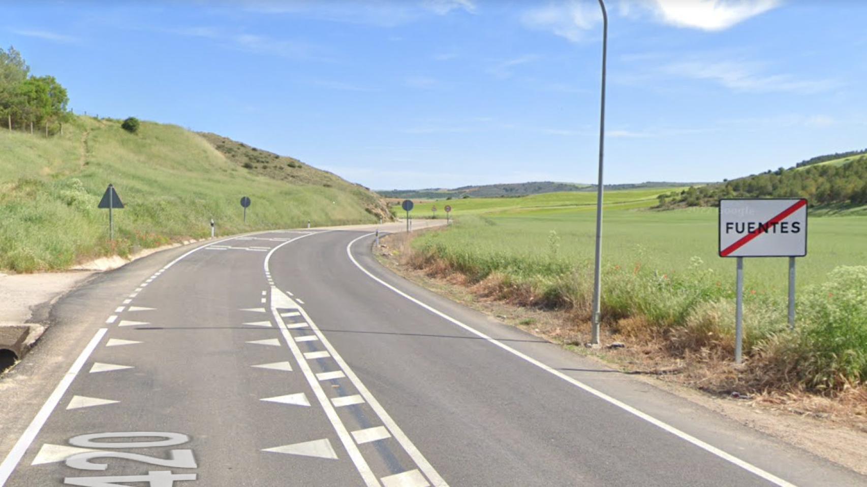 N-420 en Fuentes (Cuenca). Foto: Google Maps.