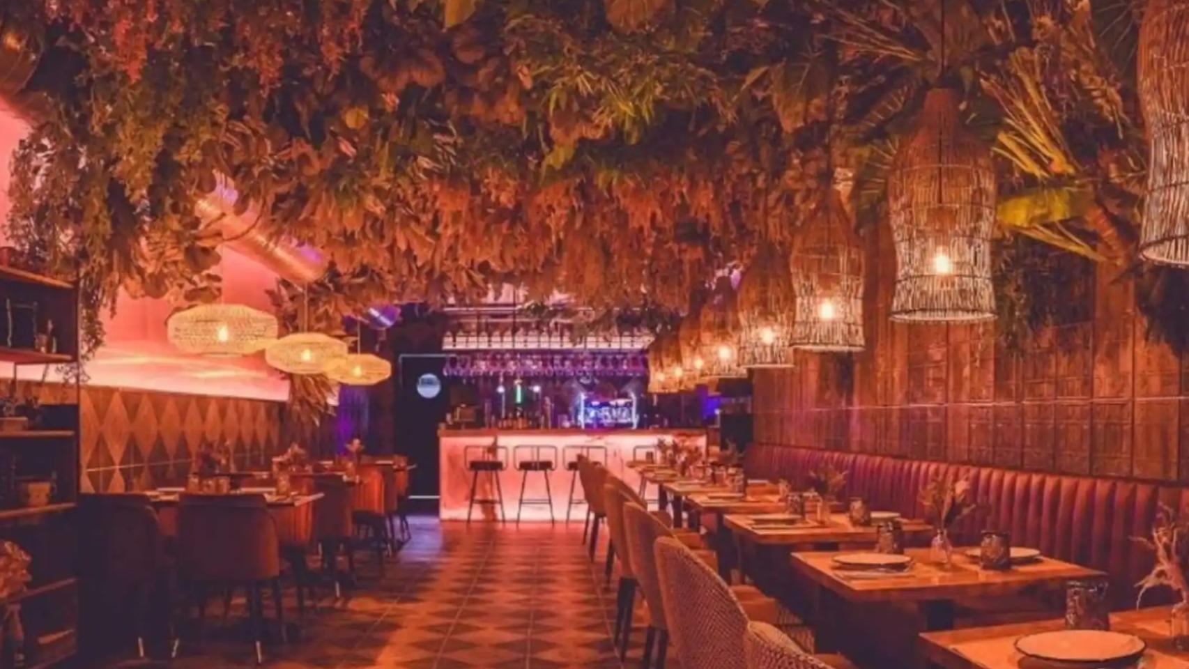 Interior del restaurante Burro de Madrid, incendiado el pasado viernes.