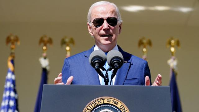 El presidente de Estados Unidos, Joe Biden, durante una comparecencia pública.