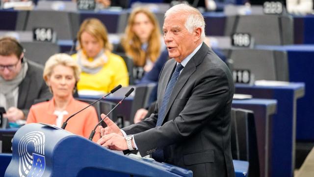Josep Borrell, durante su discurso sobre China la semana pasada en la Eurocámara