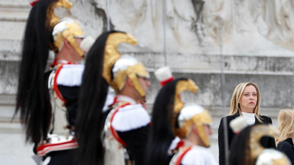 Giorgia Meloni en la celebración del Día de la Liberación.