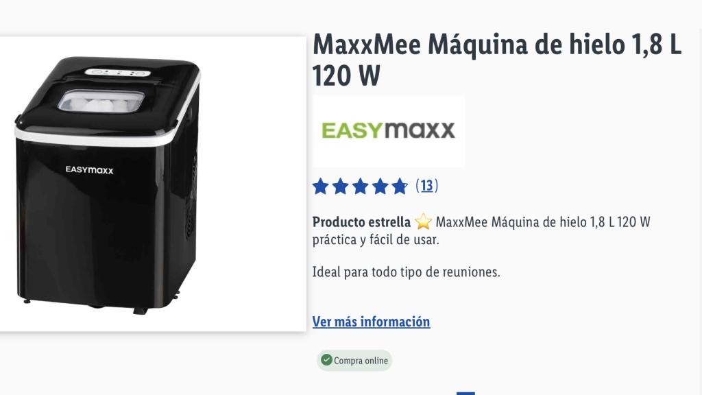 Máquina de hielo.