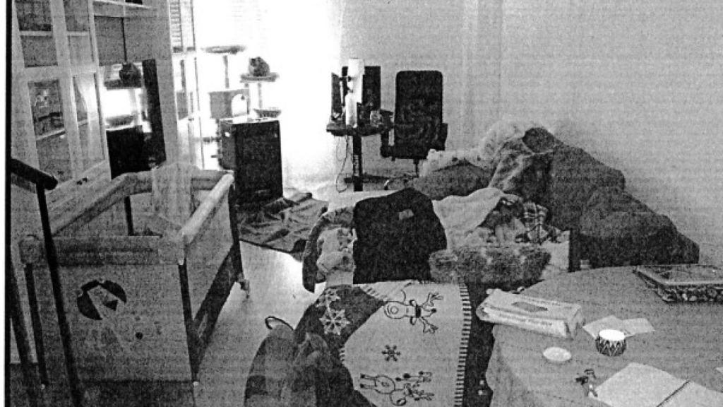 El comedor del domicilio familiar de Villamarchante donde residían Antonio y Cristina, junto a su bebé, Eric.