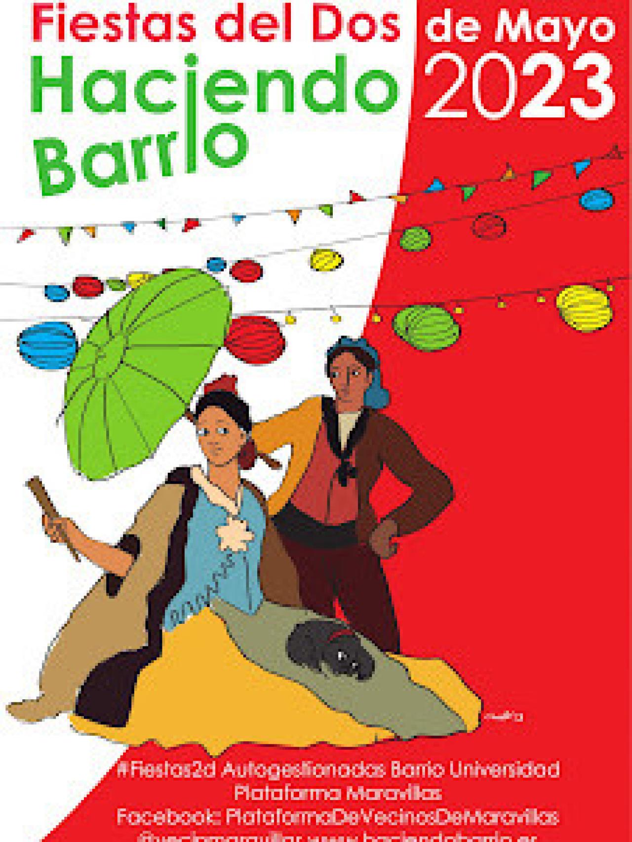 Programación de las Fiestas autogestionadas 2023 'Haciendo Barrio' del Dos de Mayo del barrio de Malasaña/Conde Duque.