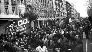Imagen de la manifestación del 1 de mayo de 1978 en Valladolid.