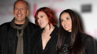 Bruce Willis y Demi Moore junto a su hija Rumer, en una imagen de archivo.