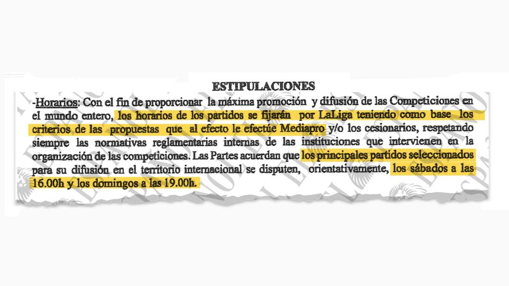 Contrato entre Mediapro y LaLiga