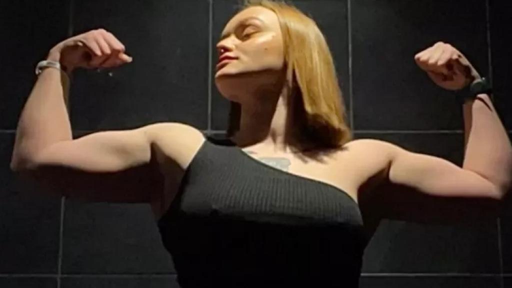 Laura Delava, posando durante un entrenamiento.