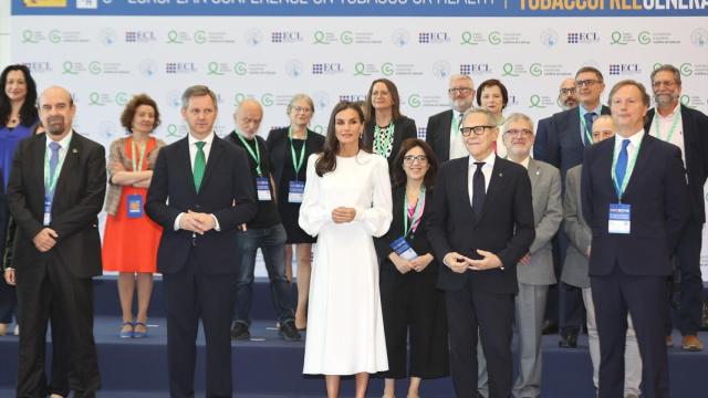 La reina Letizia, este miércoles durante la inauguración de la IX European Conference on Tobacco or Health (ECToH), en IFEMA.