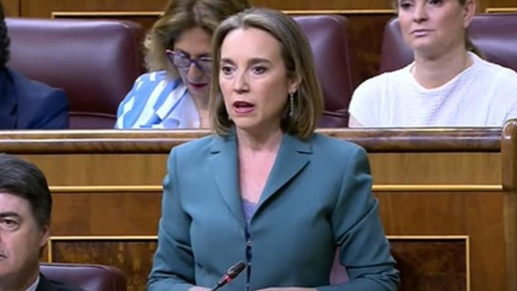 Cuca Gamarra, este miércoles en el Congreso de los Diputados.