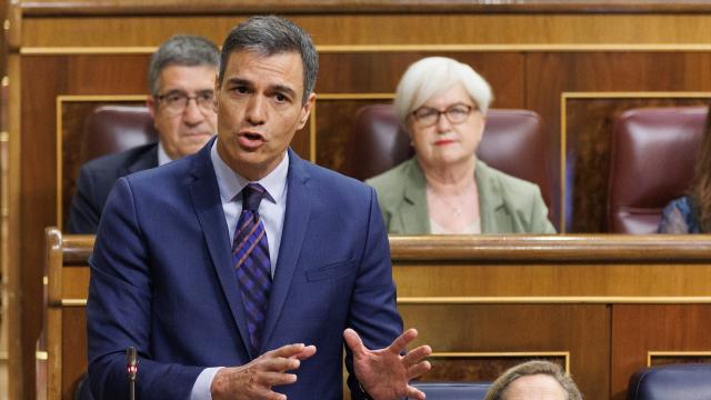 El presidente del Gobierno, Pedro Sánchez, este martes en el Congreso de los Diputados.