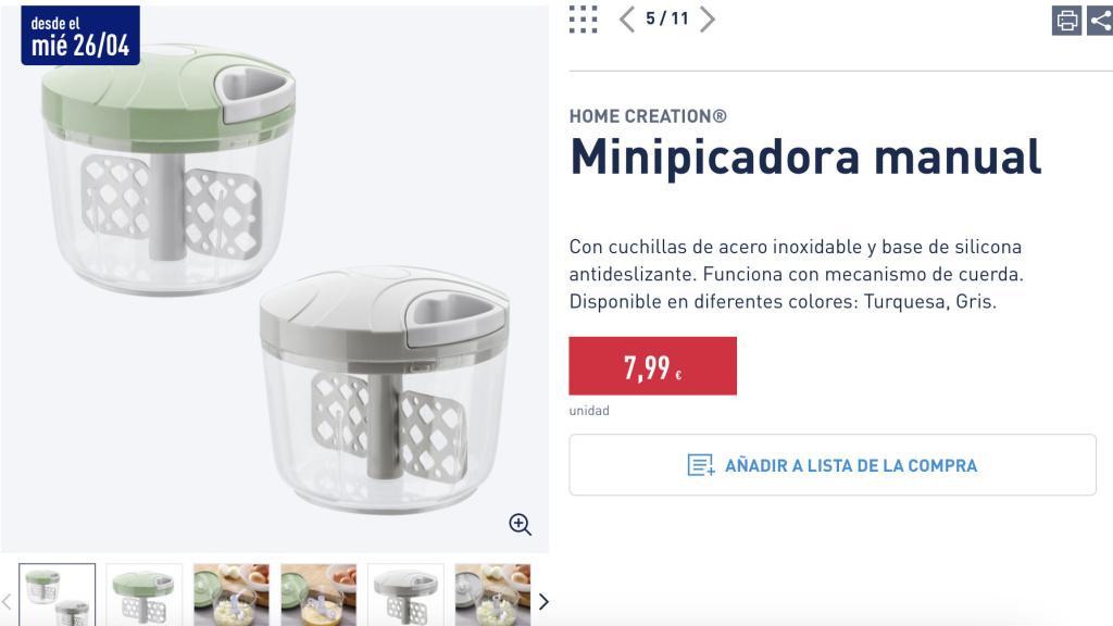 Minipicadora manual.
