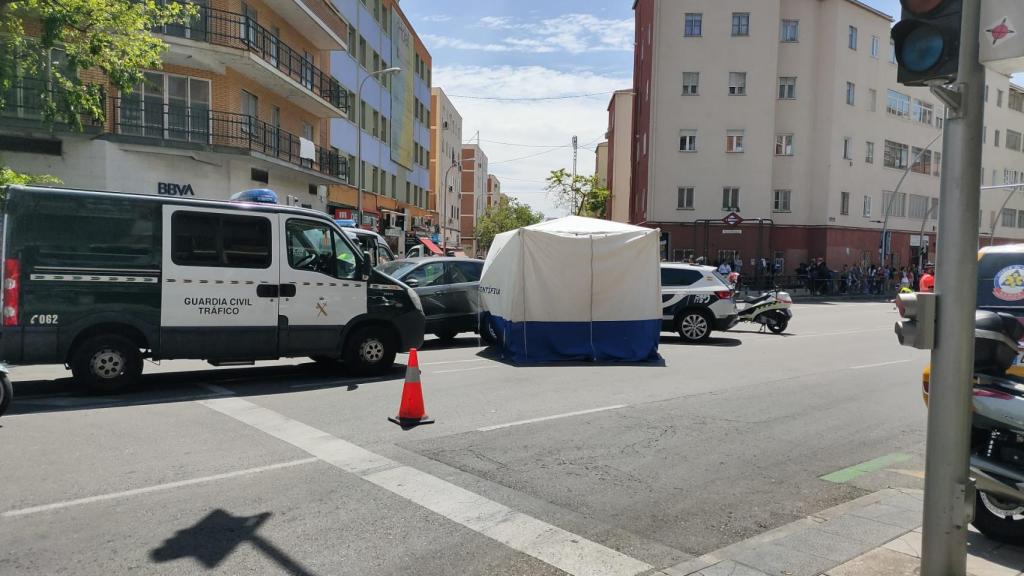 Uno de los puntos del atropello.