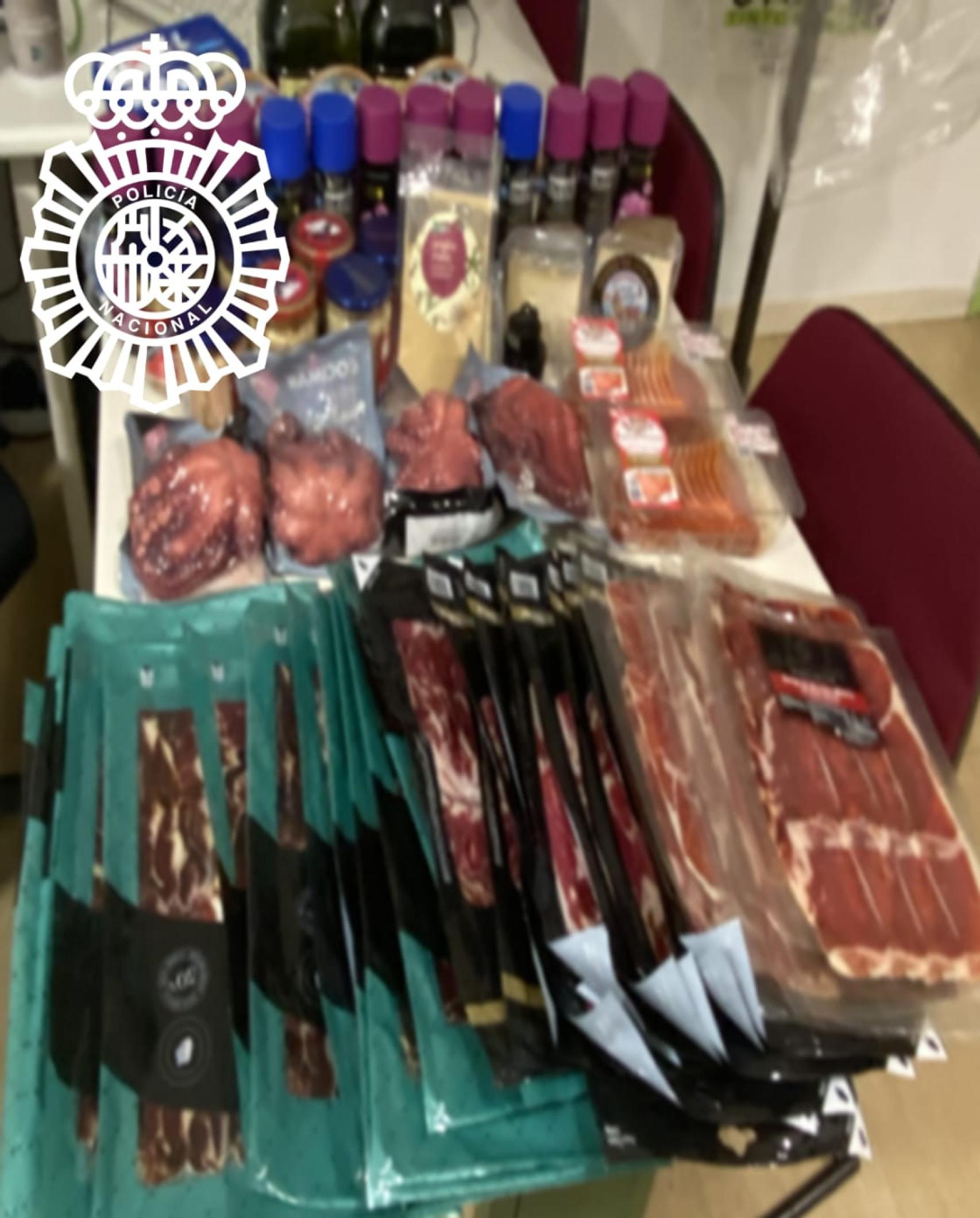 Productos robados en el supermercado