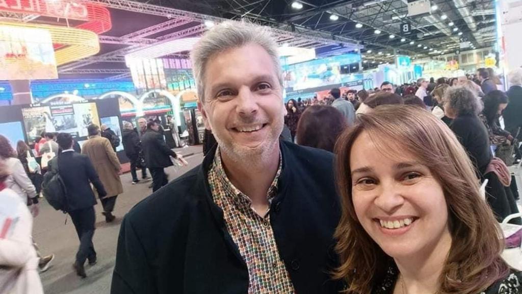 Eduardo Ferrer con la alcaldesa socialista Isabel López.